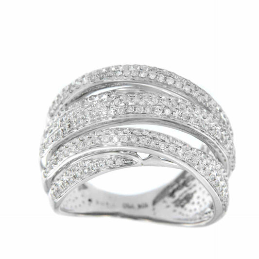 LUCCA, anillo de oro y varios aros diamantes.