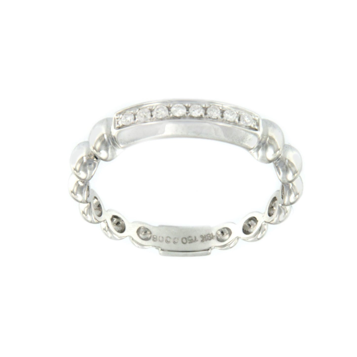 ALESANDRIA, anillo de oro blanco con diamantes - Roman Joyero