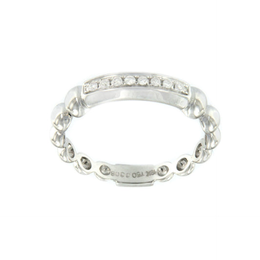 ALESANDRIA, anillo de oro blanco con diamantes - Roman Joyero