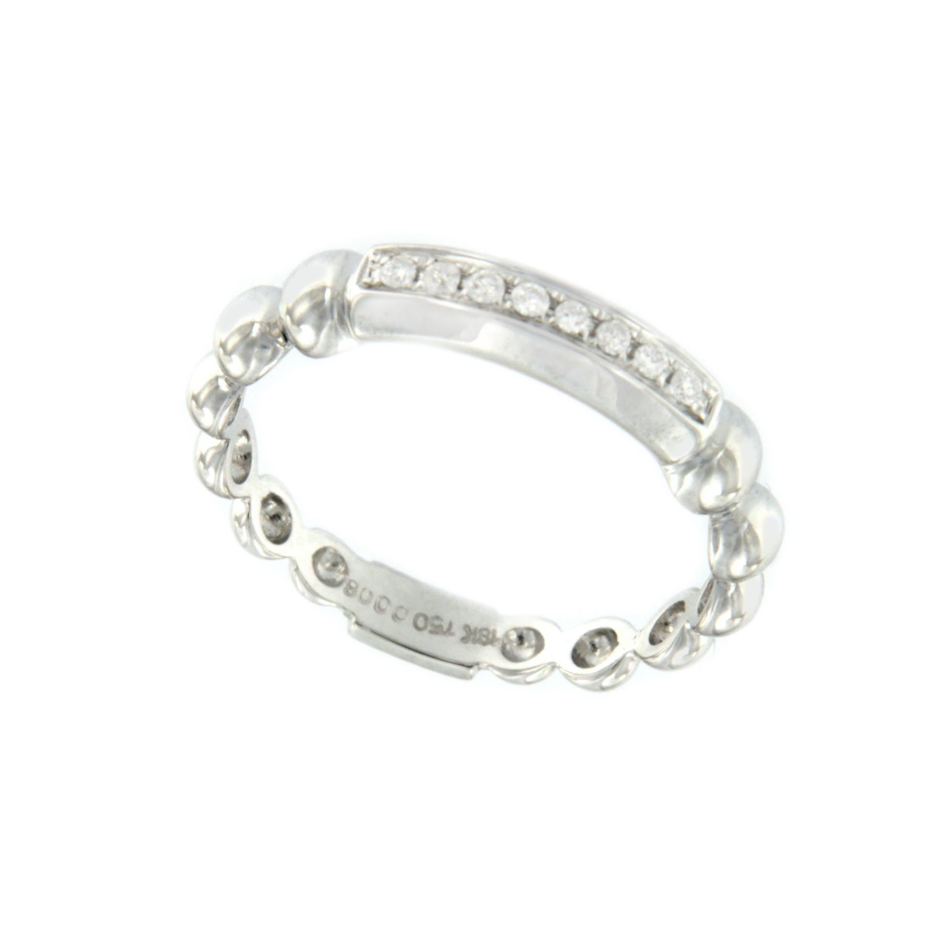 ALESANDRIA, anillo de oro blanco con diamantes - Roman Joyero