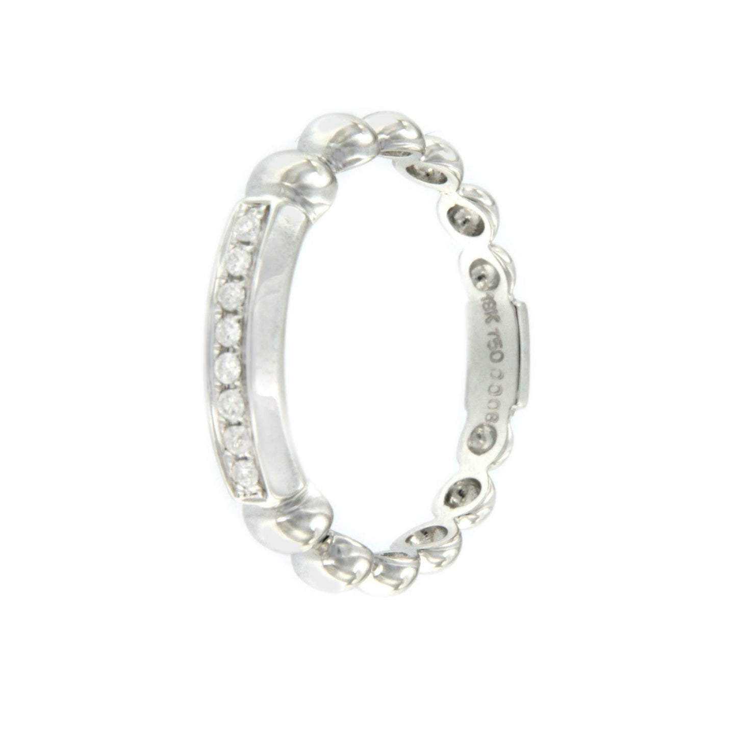 ALESANDRIA, anillo de oro blanco con diamantes - Roman Joyero