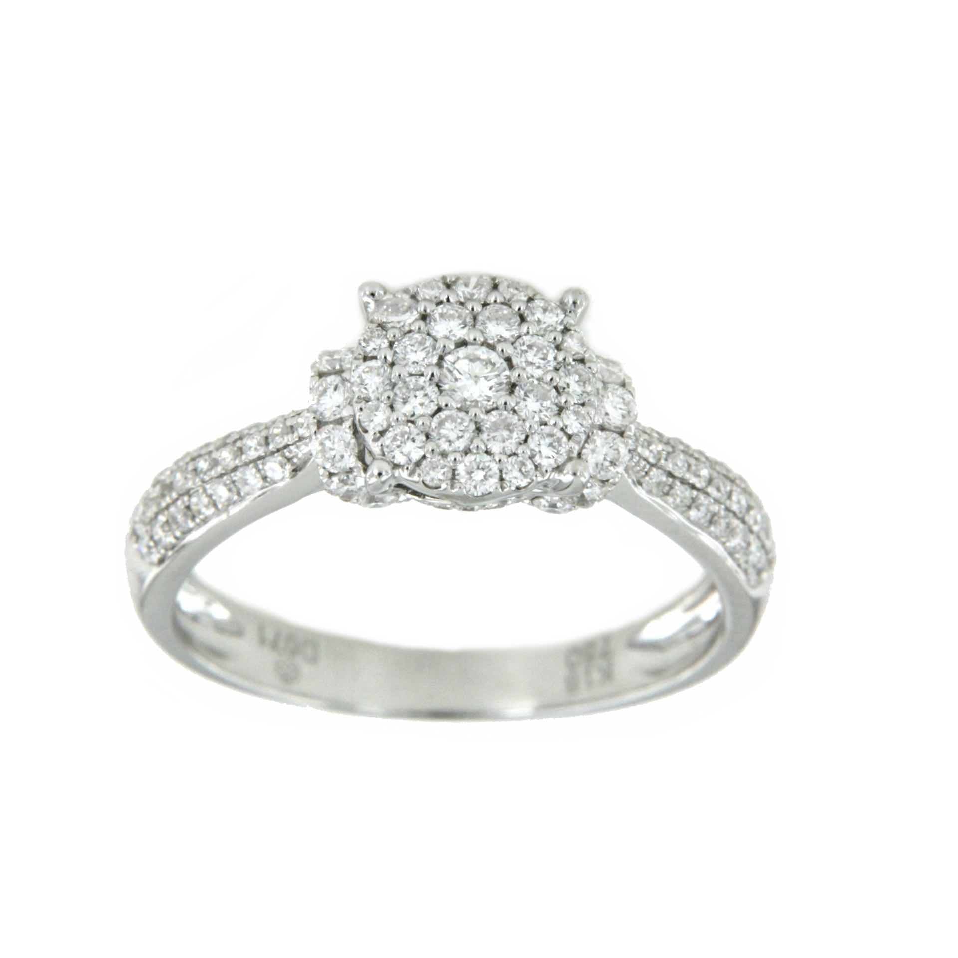 SAN MARINO, anillo de compromiso en oro y diamantes - Roman Joyero