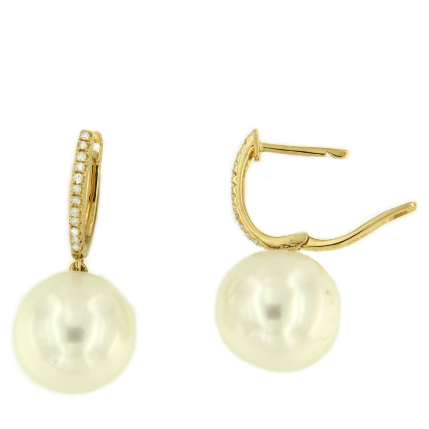 Argolla en oro amarillo 18 kts, diamante y perla australiana