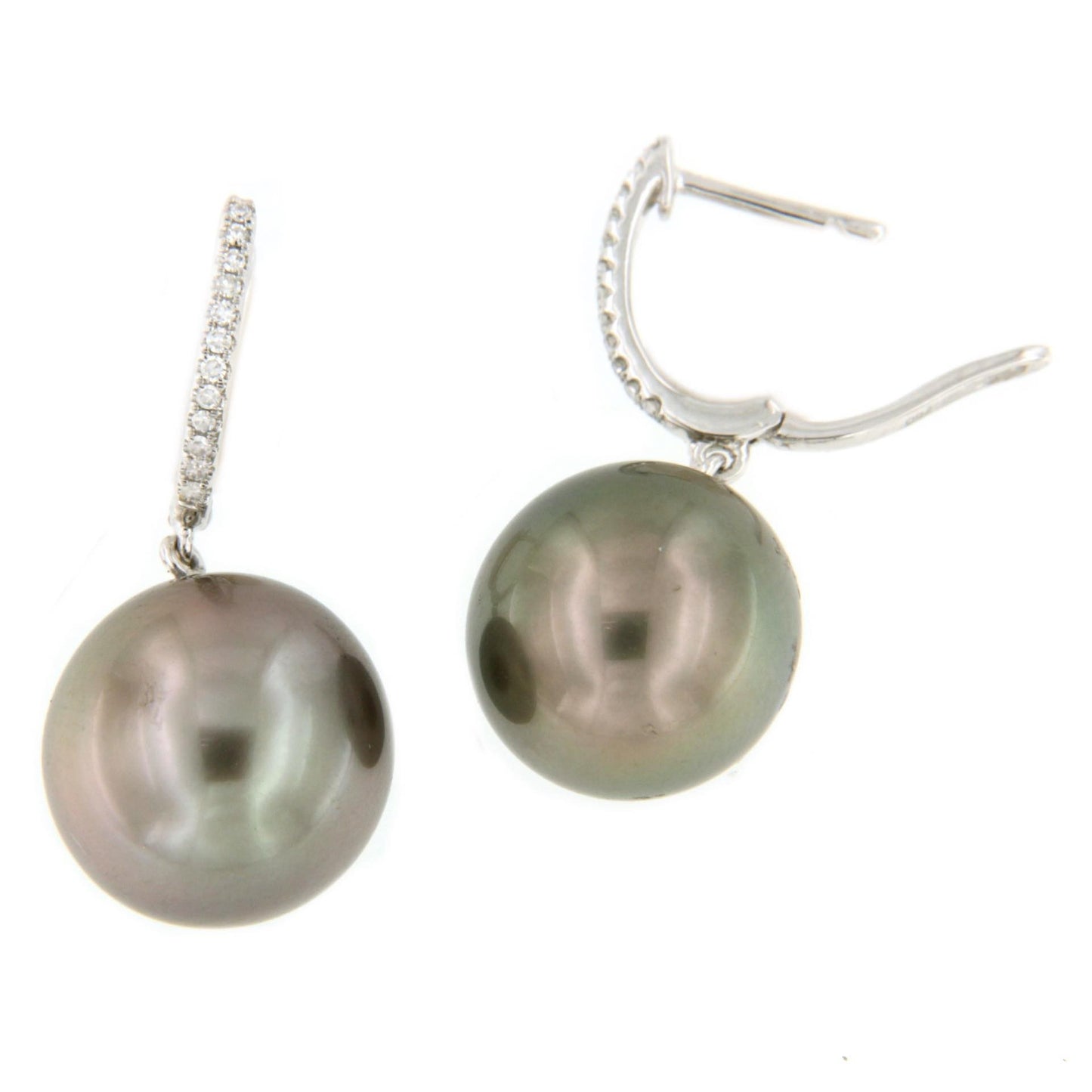 Argolla en oro de 18 kts, diamante y perla australiana negra