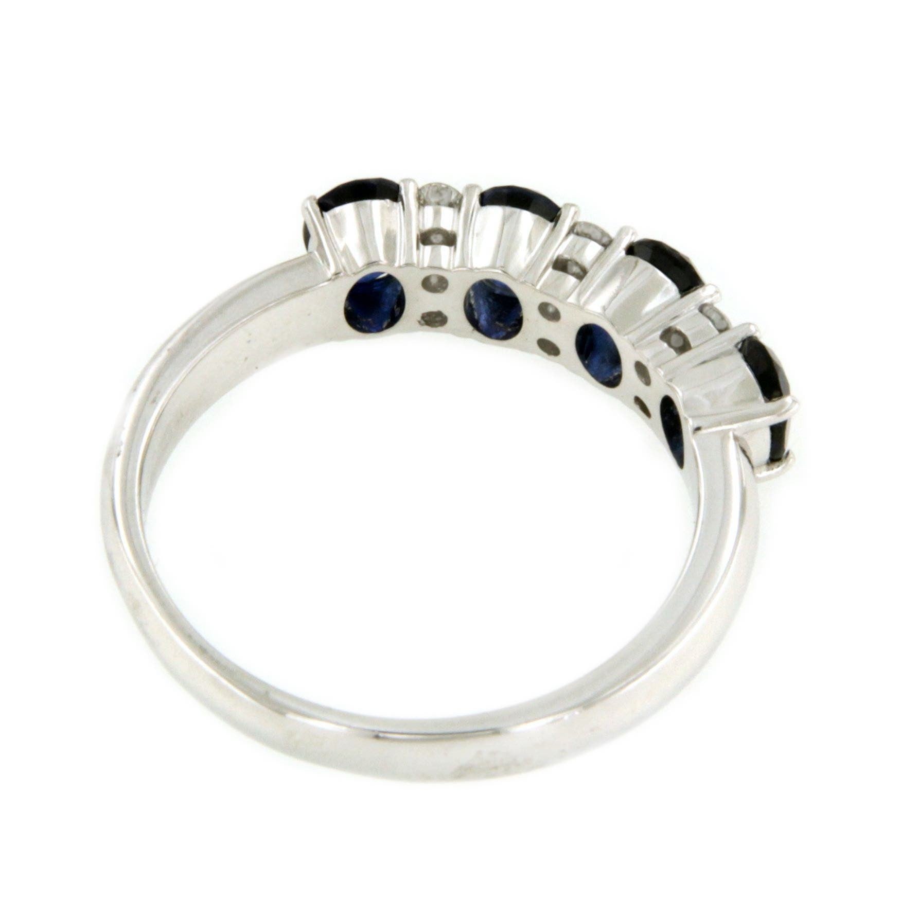 DRAPER alianza oro blanco zafiros rubies o esmeraldas con brillantes