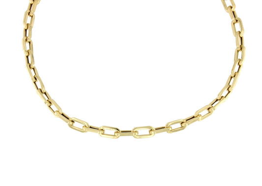 Gargantilla DREUX en oro amarillo de 18 ktes eslabones huecos - Roman Joyero