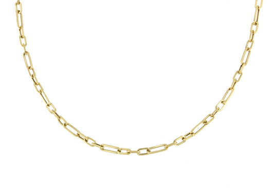 Gargantilla DREVIT eslabones mixtos en oro amarillo de 18 ktes - Roman Joyero