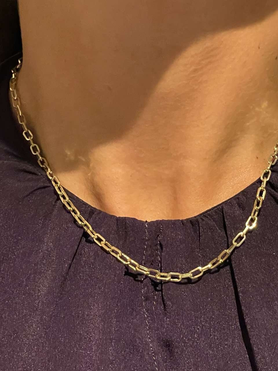 Gargantilla DREYER en oro amarillo de 18 ktes eslabones alargados - Roman Joyero