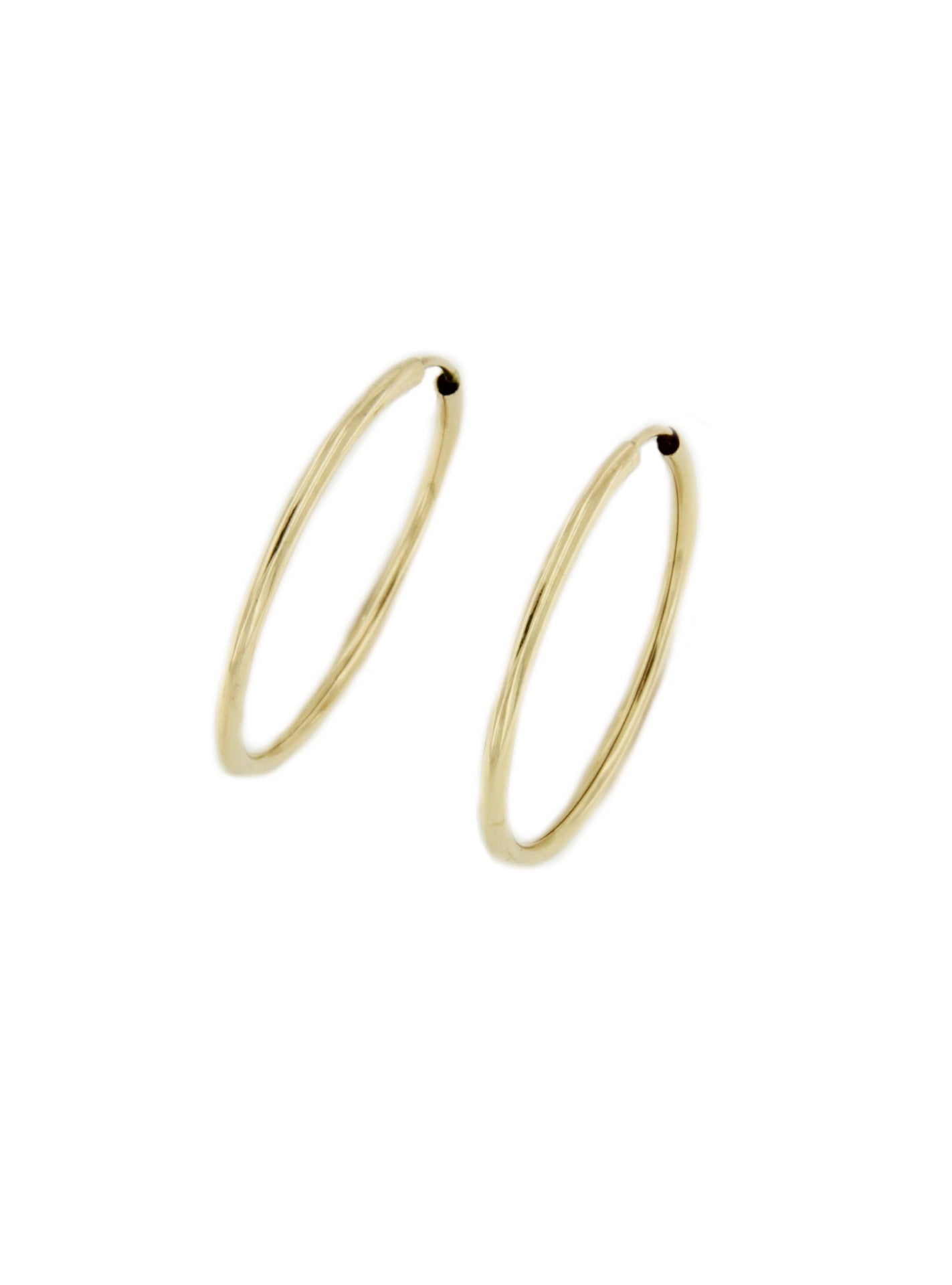 VELVET argollas muy finas en oro amarillo de 18 kilates
