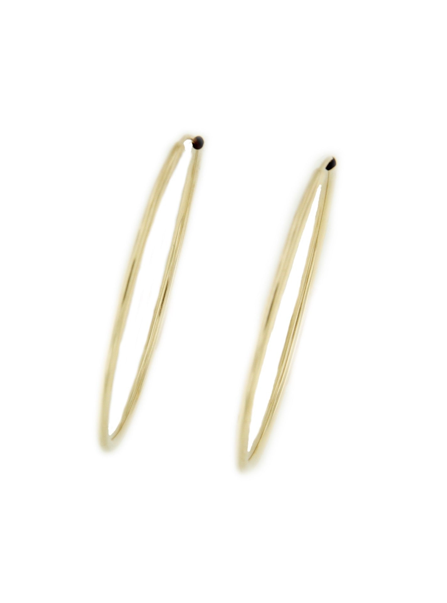 VELVET argollas muy finas en oro amarillo de 18 kilates