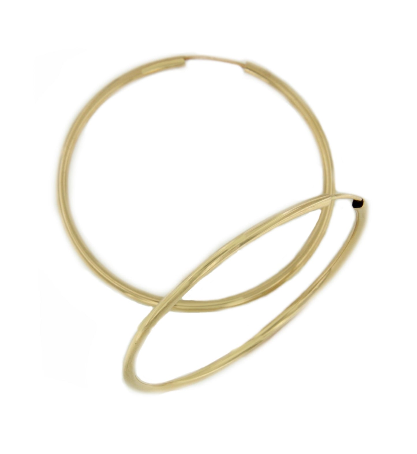 VELVET argollas muy finas en oro amarillo de 18 kilates