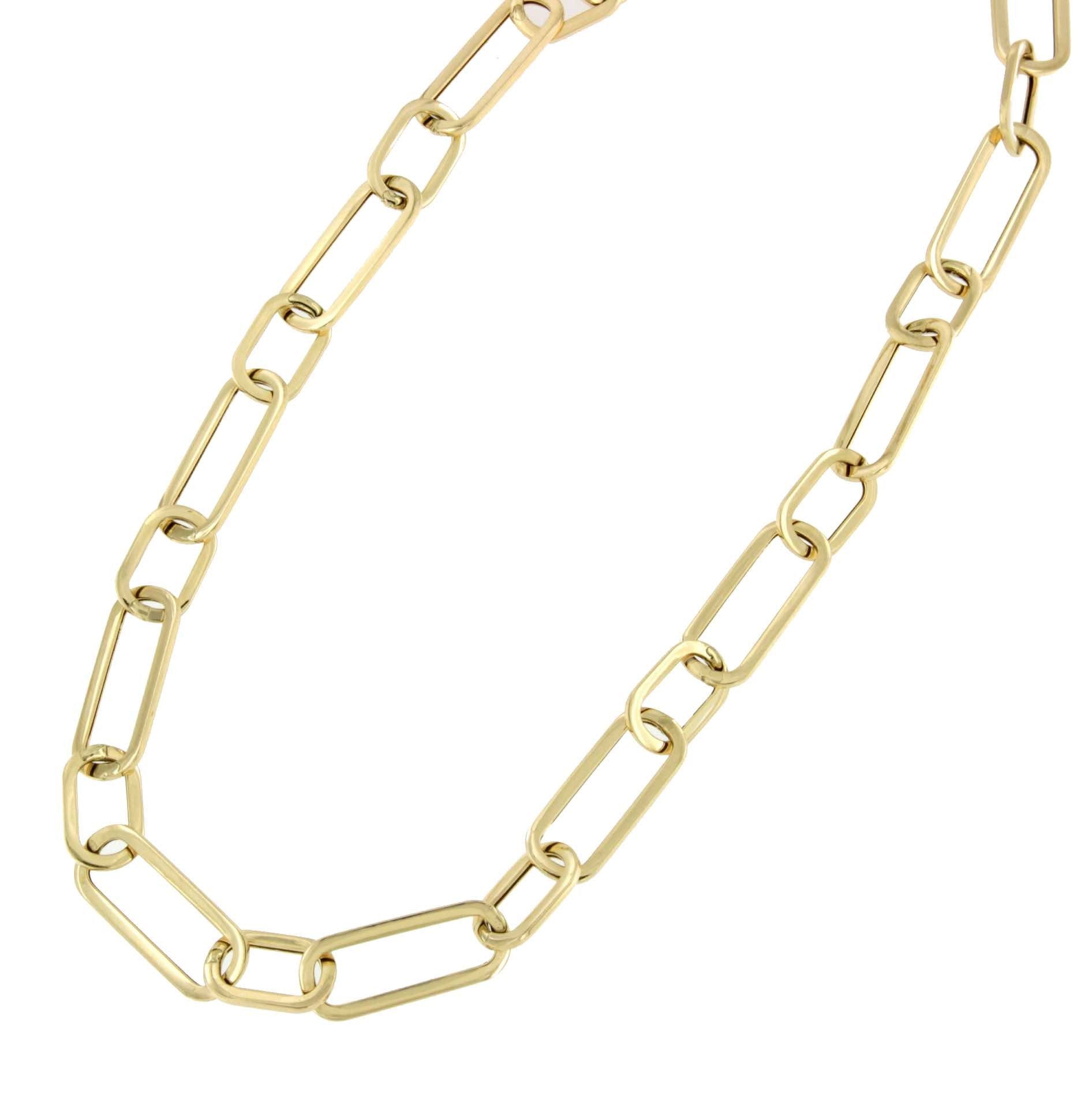 ALBA gargantilla eslabones ovalados en 2 tamaños oro amarillo 18 ktes