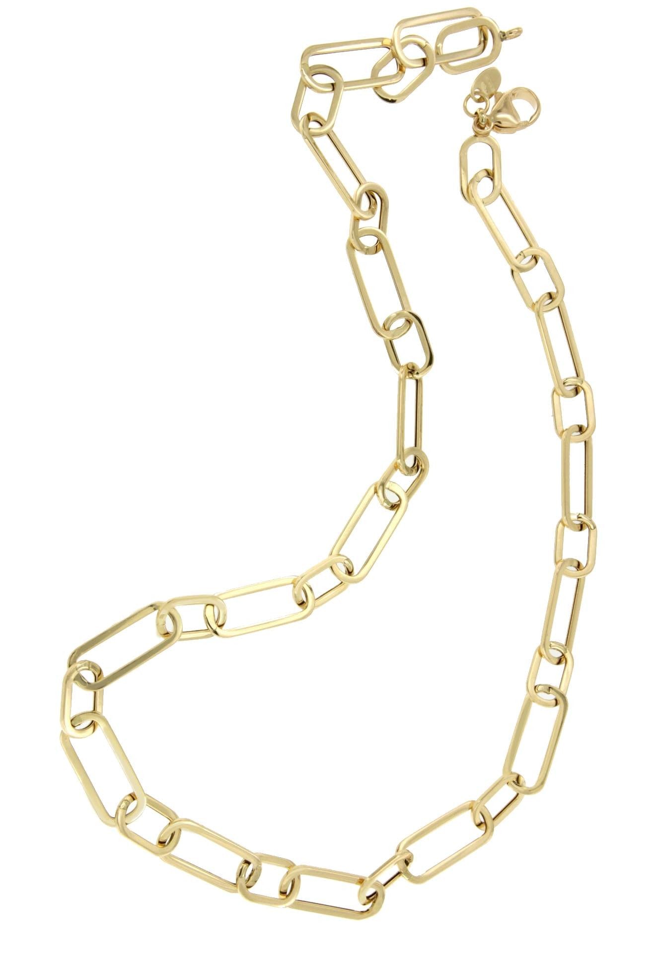 ALBA gargantilla eslabones ovalados en 2 tamaños oro amarillo 18 ktes