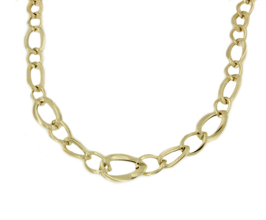 DINA gargantilla eslabones en disminución barbada oro amarillo 18 ktes