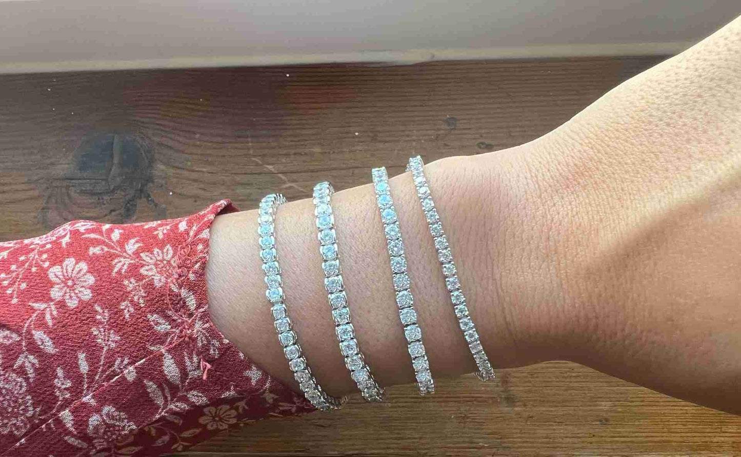 EXODO, pulsera de plata estilo rivier