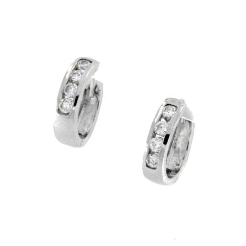 CEFALONIA, pendientes de plata con circonitas - Roman Joyero