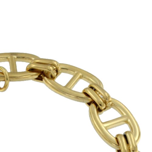 Pulsera de eslabones dorada con nudos de barco. - Roman Joyero