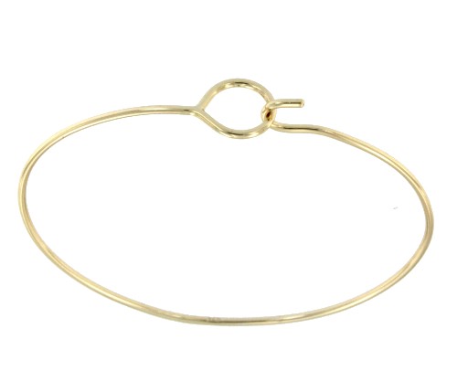 AURORA, pulsera rígida de plata dorada con enganche. - Roman Joyero