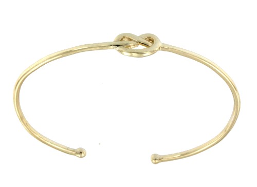 LEILA, pulsera rígida de plata dorada con nudo marinero. - Roman Joyero