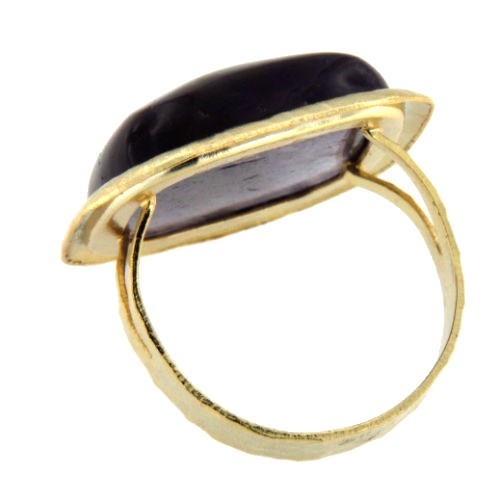 SARAH, anillo de plata dorada con amatista. - Roman Joyero