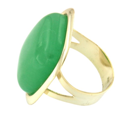 YAEL, anillo de plata con cuarzo verde - Roman Joyero