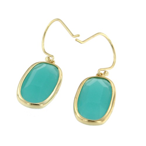 MISISIPI, pendientes de plata con cuarzo celeste - Roman Joyero