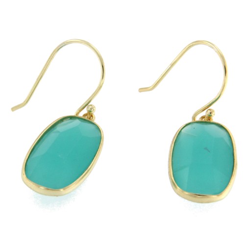 MISISIPI, pendientes de plata con cuarzo celeste - Roman Joyero