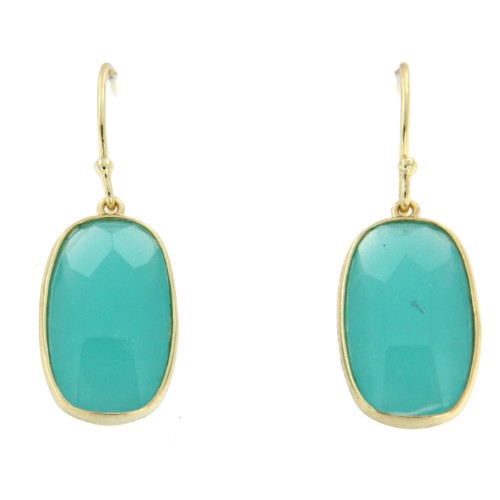 MISISIPI, pendientes de plata con cuarzo celeste - Roman Joyero