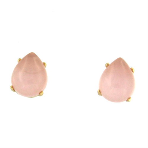 TIGRIS, pendientes de plata con cuarzo rosa. - Roman Joyero