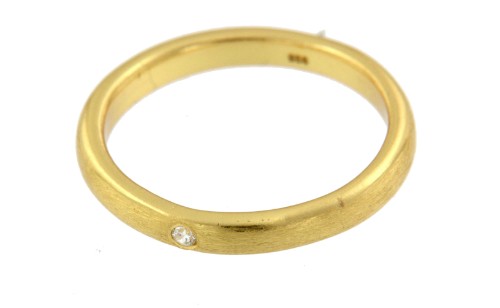 ESVERTIA, anillo de plata dorada con circonitas. - Roman Joyero