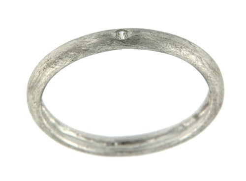 FATSIA, anillo de plata rodiada con circonitas. - Roman Joyero