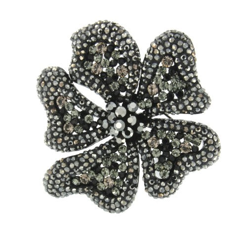 RAPUNCEL, broche en forma de flor con circonitas. - Roman Joyero