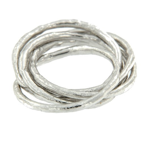 SYMI, anillo de plata de ley rodiado. - Roman Joyero