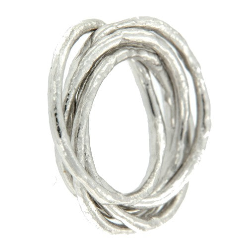 SYMI, anillo de plata de ley rodiado. - Roman Joyero