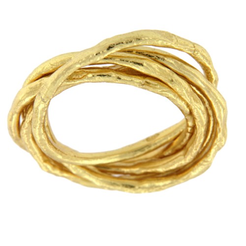 KARPATOS, anillo de plata dorada. - Roman Joyero