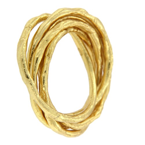 KARPATOS, anillo de plata dorada. - Roman Joyero