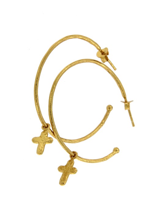 EL HECHIZADO, pendientes de plata dorada. - Roman Joyero