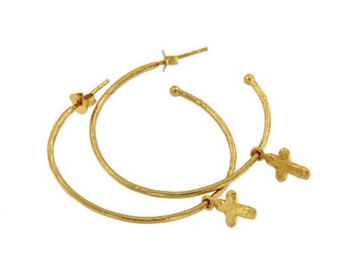 EL HECHIZADO, pendientes de plata dorada. - Roman Joyero