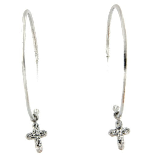 EL HONESTO, pendientes de plata rodiada. - Roman Joyero