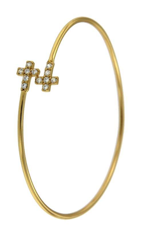 PADOVANA, pulsera rígida de plata dorada. - Roman Joyero