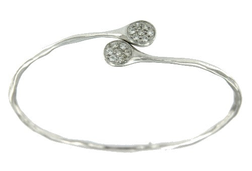 TOLOSA, pulsera rígida de plata rodiada. - Roman Joyero