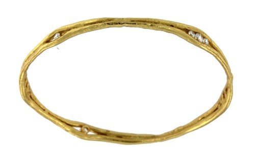 MINERVA, pulsera rígida de plata dorada. - Roman Joyero