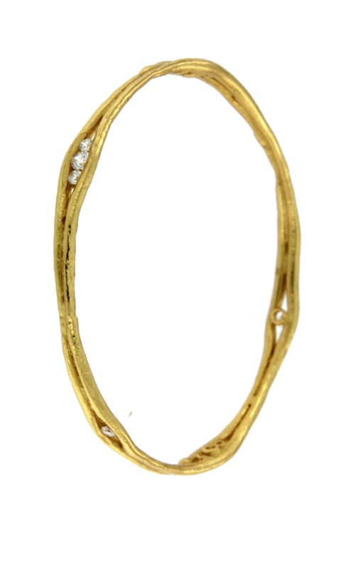 MINERVA, pulsera rígida de plata dorada. - Roman Joyero