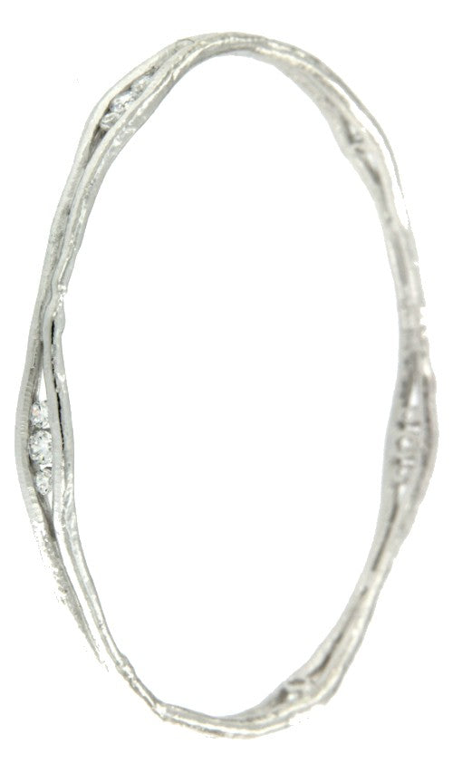 EUROPA, pulsera rígida de plata rodiada. - Roman Joyero