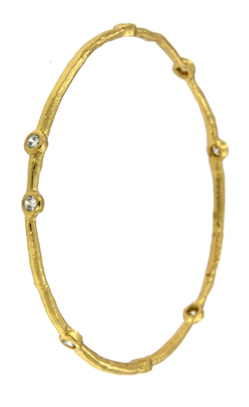 ELECTRA, pulsera rígida de plata dorada. - Roman Joyero