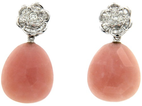 Pendientes desmontables de oro blanco - Roman Joyero