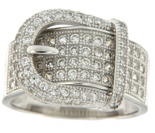BERNINI, anillo de plata en forma de hebilla - Roman Joyero