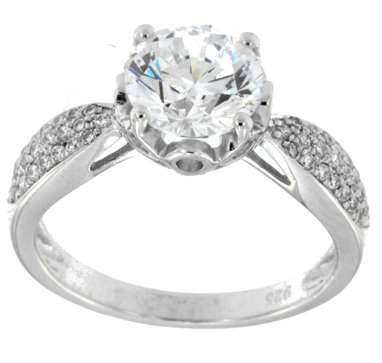 TINTORETTO, solitario de plata con circonitas - Roman Joyero