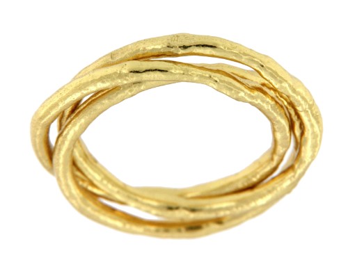 NISIROS, anillo de plata dorado. - Roman Joyero