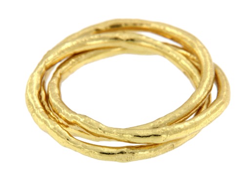 NISIROS, anillo de plata dorado. - Roman Joyero